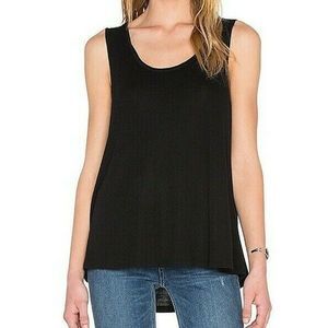 Heather by Bordeaux Scoop Neck Boxy Tank in Black